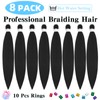 Braiding Hair 24 Inch 8 Pack Pre Stretched Braiding Hair