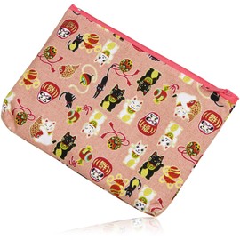 Morikuru TK01-07 SG Wonder Zone TK01-07 Rectangular Long Flat Pouch, 7.5 x 5.1 inches (19 x 13 cm), Cute Multi-Pouch, Pink