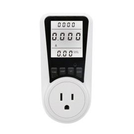 LCD Display Electricity Usage Power Meter Socket Energy Watt Voltage Amps Tester Wattage KWH Consumption Analyzer Monitor with Backlight Outlet AC110V~130V