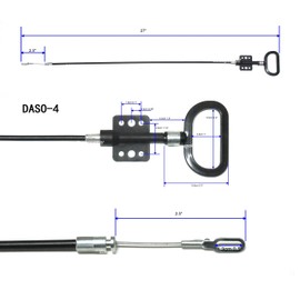 KUANYUOO Recliner Sofa and Reclined Chair Replacement Cable D Handle Pull Type,O-Shaped End,Total Cable Length(Include Handle):27inch,Exposed Cable Length:2.5inch DASO-4,2Pcs