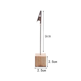 10 Pcs Wood Wood Color Modern Simple Sticky Note Holder Crocodile Iron Clip Message Holder Idea Photo Holder Wooden Business Card Holder Stationery Office Simple Desk Supplies
