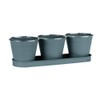 Smart Garden Products 6030302 Windowsill Herb Pots Metal, Slate Grey,