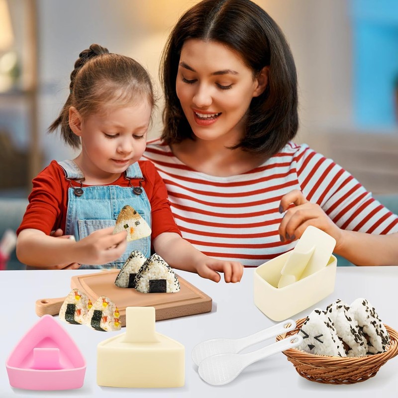 4Pcs Onigiri Mold Triangle Rice Ball Mold Sushi Makers,Triangular Onigiri