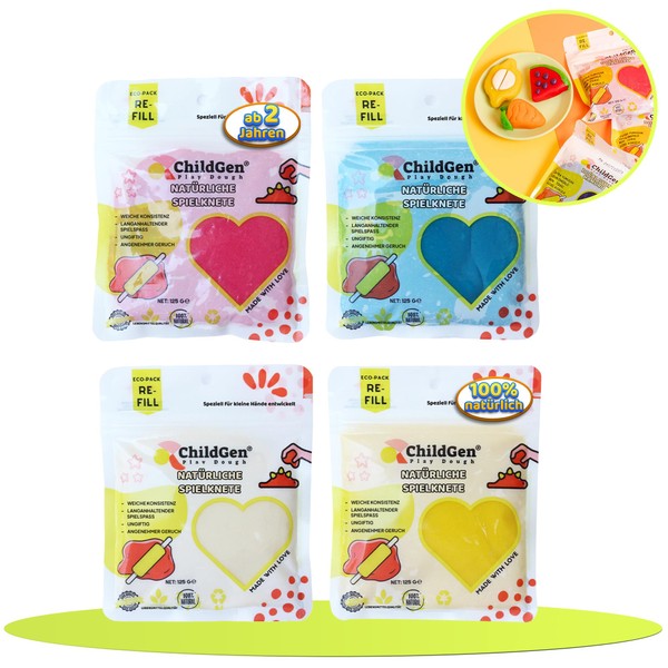 ChildGen Play Dough 100% Natural Ingredients, Non-Toxic, Refill, Knead, Children's