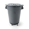 32 Gallon Outdoor Trash Can with Lid and Wheel, Sturdy