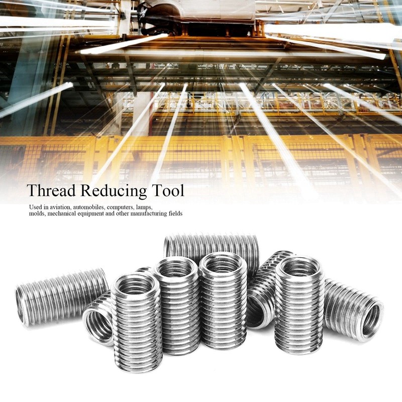 Reducing Nut 10pcs Threaded Insert Repair Nut Thread Slot M12
