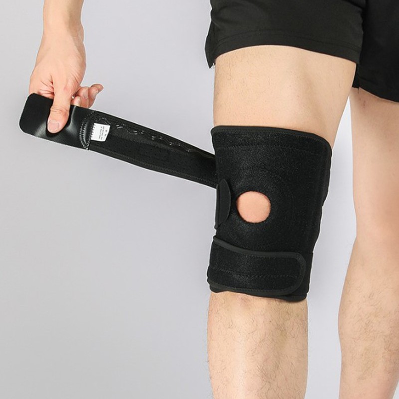 Meniscus Protective Knee Pad Black Free Size Anti Slip Adjustable