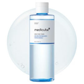 MEDICUBE Zero Pore Toner, Tónico Facial Coreano con AHA, BHA, PHA, Niacinamida y Ácido Hialurónico, para Poros, Sebo y Textura, 250 ml                