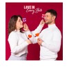 Valentine Heart Shaped Lollipops, Strawberry & Cream Flavor, Red &