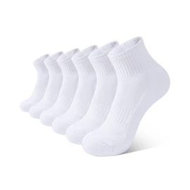 BOOPH 6 pares de calcetines acolchados para niños y niñas, calcetines atléticos para tobillo de 4 a 14 años, Blanco, 7-10 Años