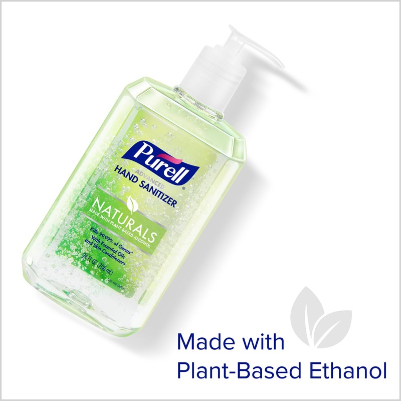 PURELL Advanced Hand Sanitizer Naturals + Refillable Aluminum Bottles, (2)
