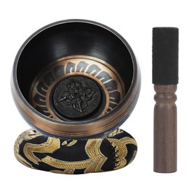 DiDiBirDi Singing Bowl 9 cm Singing Bowl with a Striker and a Cushion Easy to Play, Handmade in Nepal Meditation and Relaxation