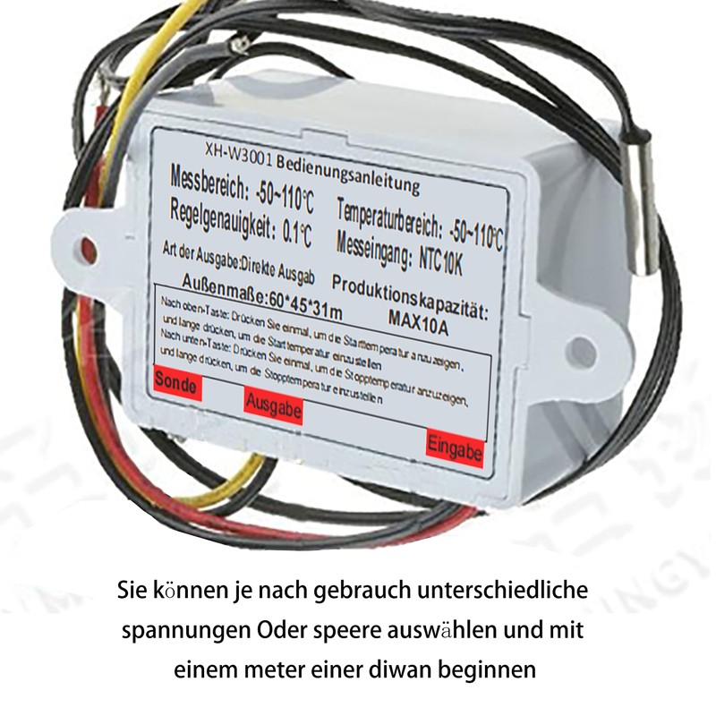 GERUI XH-W3001 Digital LCD Display Temperature Controller, DC 12V 120W