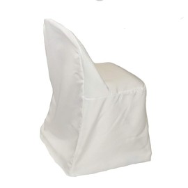 YOUR CHAIR COVERS - Polyester Folding Chair Cover Ivory, Fitted Seat Covers for Banquet Chairs in Weddings and Events