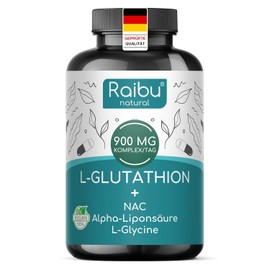 L Glutathione 500 mg, Glutathione Capsules High Dose - Reduced & Bioactive, Derived by Fermentation - Vegan, No Additives - Optimal Formula with NAC, Alpha Lipoic Acid & L-Glycine