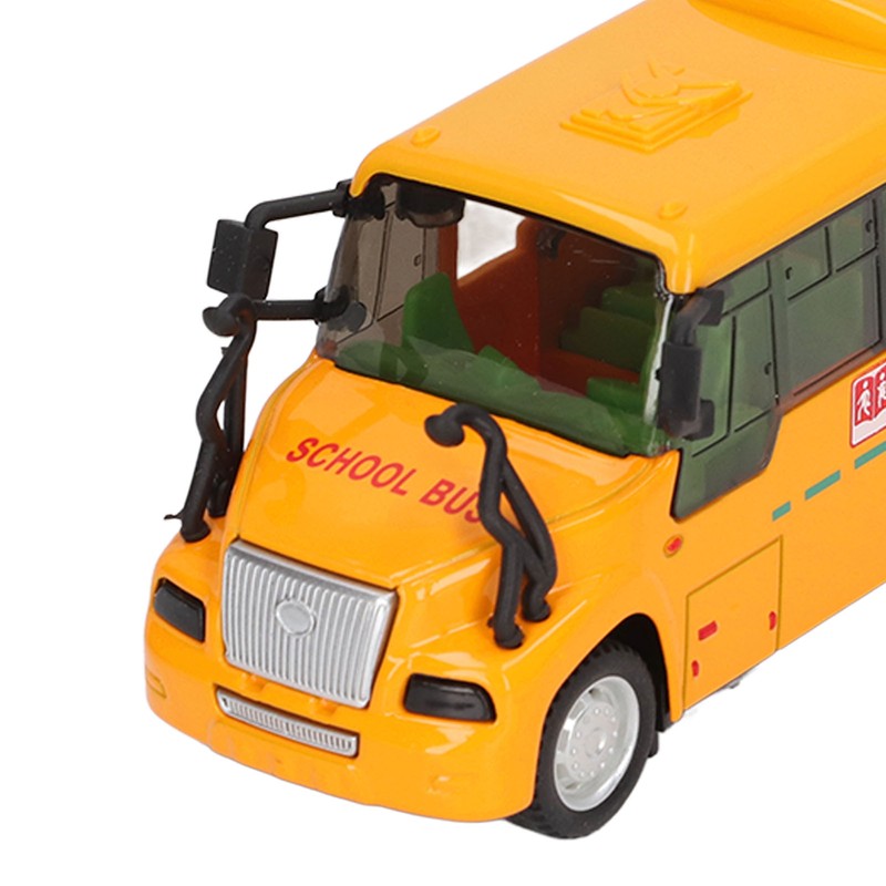 School Bus Model Yellow Die Casting Alloy Openable Door Realistic
