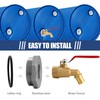 Enoch's Land 55 Gallon Drum Spigot,2" Brass Barrel Faucet with