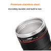Camera Lens Coffee Cups Stainless Steel Insert 350 ml