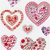 Rhinestone Stickers - Heart - Pack of 11