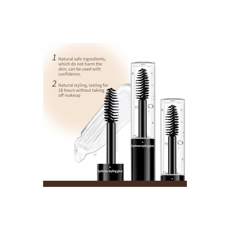 Gel para Cejas de Doble Extremo con Color, Fijador de