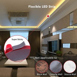 Lvyinyin Double Sided Adhesive Tape, Heavy Duty Mounting Tape, Waterproof Foam Masking Tape, Length 108ft 33M, Width 0.39Inch 1CM for 5050 LED Strip Lights, Home Office Decor