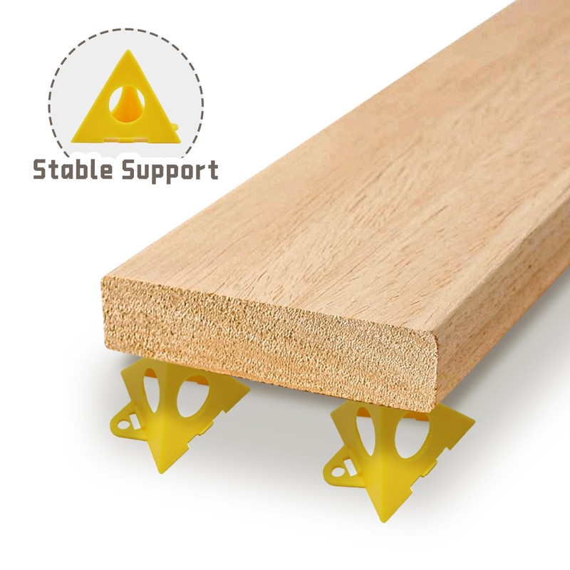 Pack of 40 Painters Pyramid Stands, Triangular Pyramid Stands, Yellow