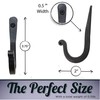 Stur-De Decorative Wrought Iron Hooks for Wall - Heavy Duty