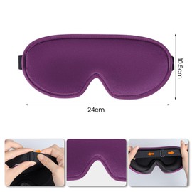 SUSNUAN Sleep Eye Mask, 3D Contoured Sleep Mask Light Blocking Sleep Mask for Women and Men, Soft and Comfortable Night Eye Blinder, Suitable for Travel, Lunch Breaks, Sleeping, Meditation (Purple)