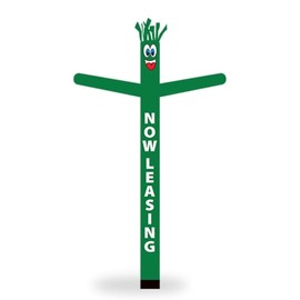 18FT Inflatable Tube Man - Now Leasing (Green) - Air Powered Dancer - Replacement Body only, (Without air Blower)