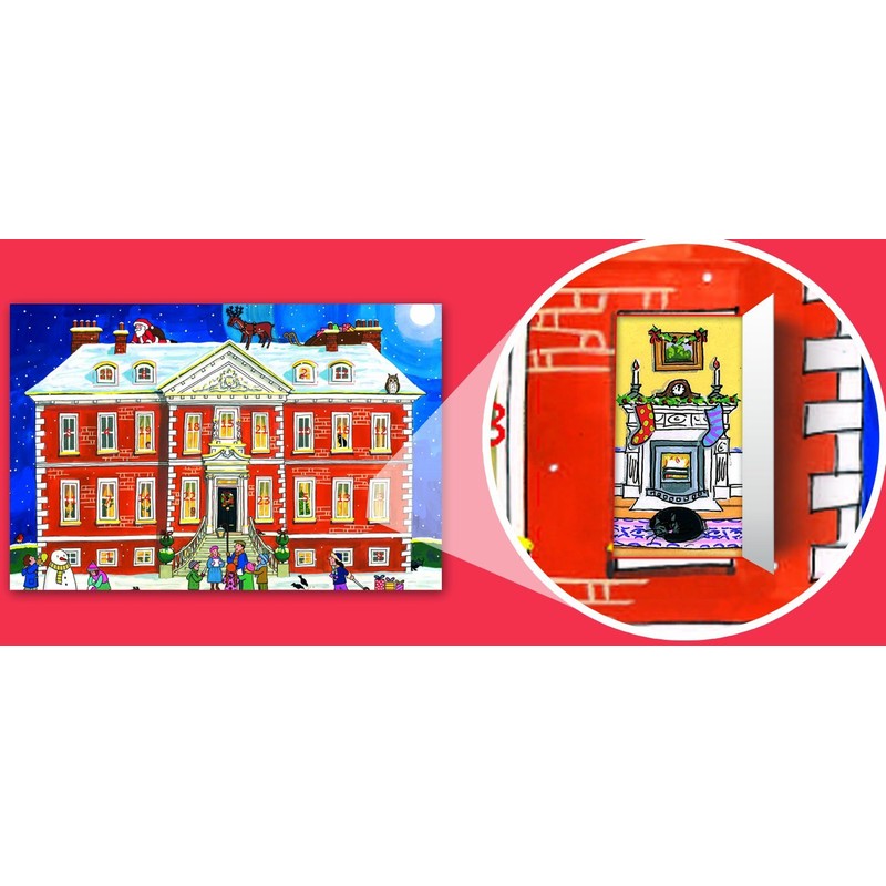 Alison Gardiner Pack of 4 Traditional Advent Calendar Cards -