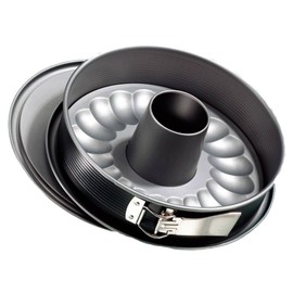 Zenker 6909 Springform mit Flach- und Rohrboden Ø 28 cm, energy, Silber