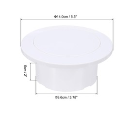 PATIKIL 4 Inch Round Air Vent, ABS Adjustable Soffit Exhaust Vent Cover with Built-in Screen Mesh for Home Living Room Kitchen Office Ventilation, White