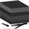 Fuyoooo 200 Pcs Black Felt Tip Pens Bulk 0.7mm Medium