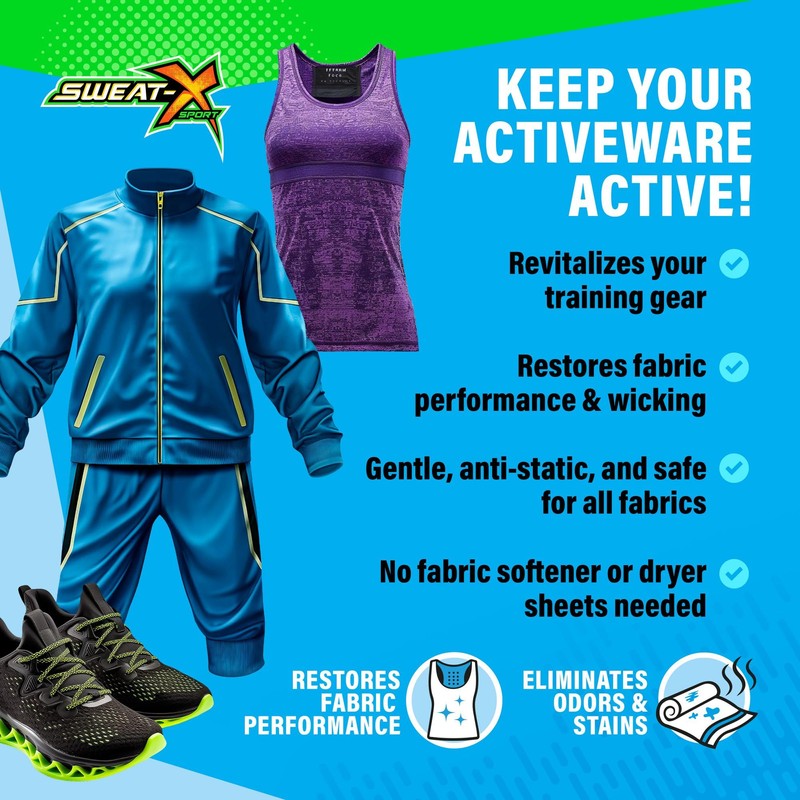 Sweat X Free & Clear Activewear Laundry Detergent – Certified
