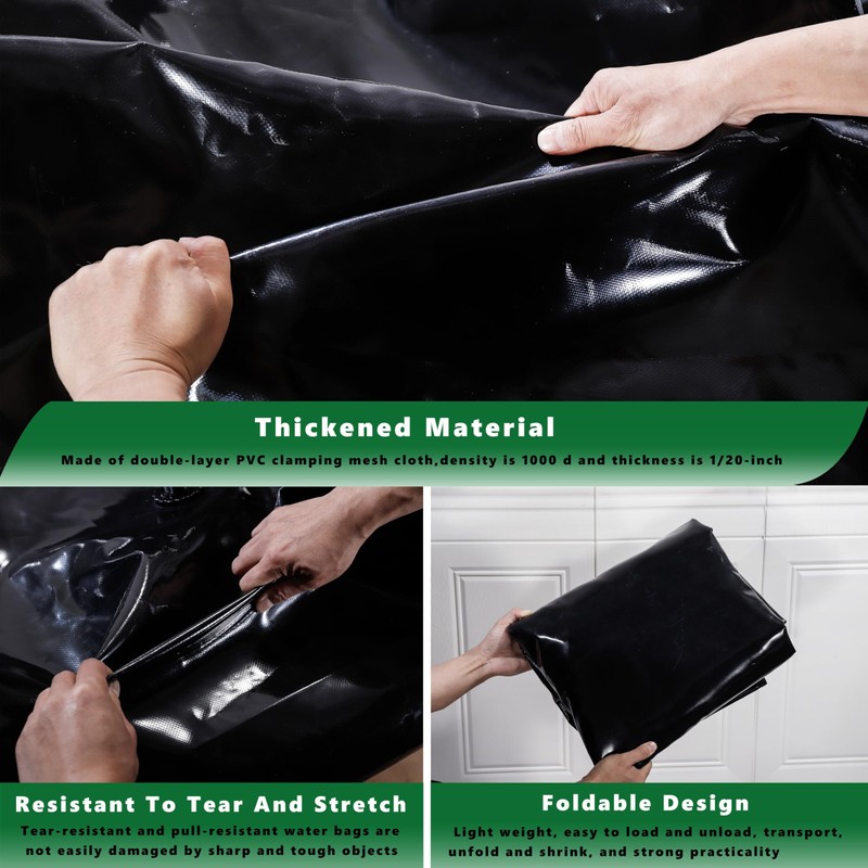MXQMKL 400 L/100 gal Water Bladder Storage Containers, Foldable Portable