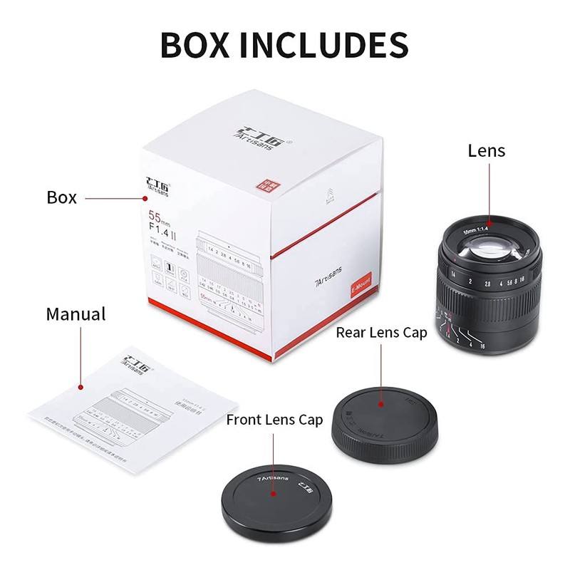 7artisans 55mm F1.4 Mark II APS-C Manual Focus Lens Large