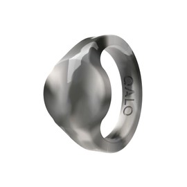 QALO Men & Women's Rubber Silicone Ring, Signet Rubber Unisex Wedding Band, Breathable, Durable Engagement Silicone Ring, 6mm Wide 1.8mm Thick, Black Granite, Size 14