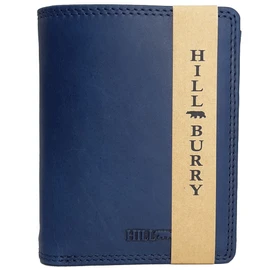 Hill Burry ® Leather Wallet for Women with RFID Protection with Coin Compartment Genuine Leather Wallet (Hill Burry Collection Portrait Format, Blue), blue, Classic