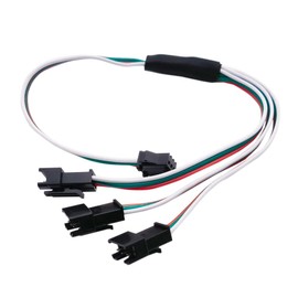 5pcs 15cm 3pin SM Splitter JST Connector Male and Female for WS2812B WS2811 SK6812 LED Strip Lights (3pin 1 to 3)