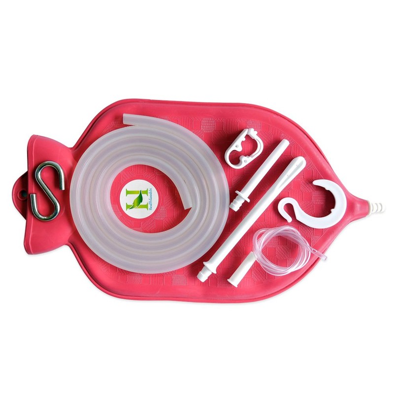 Enema Bag Kit for Colon Cleansing with Silicone Hose (2