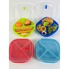 Set of 4 - Microwave Food Storage Containers, Meal Prep