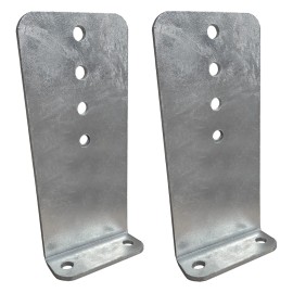 Brickyard 2 Pack - 12" Galvanized L-Type Boat Trailer Bunk Bracket, Heavy Duty