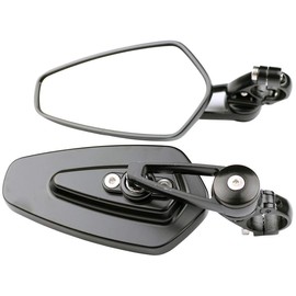 MotorToGo 1 Pair Arrow Black CNC Handlebar Bar End Motorcycle Mirrors Compatible for 1998 Honda CBR600SE