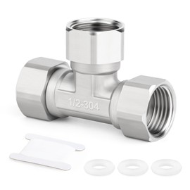 ERGAOBOY 2 Pcs 304 Stainless Steel 90 Degree Elbow 2 Ends Flexible Movable Connector, 3/4" Female and Male for Sprayer, Angled Valve, Shower Arm