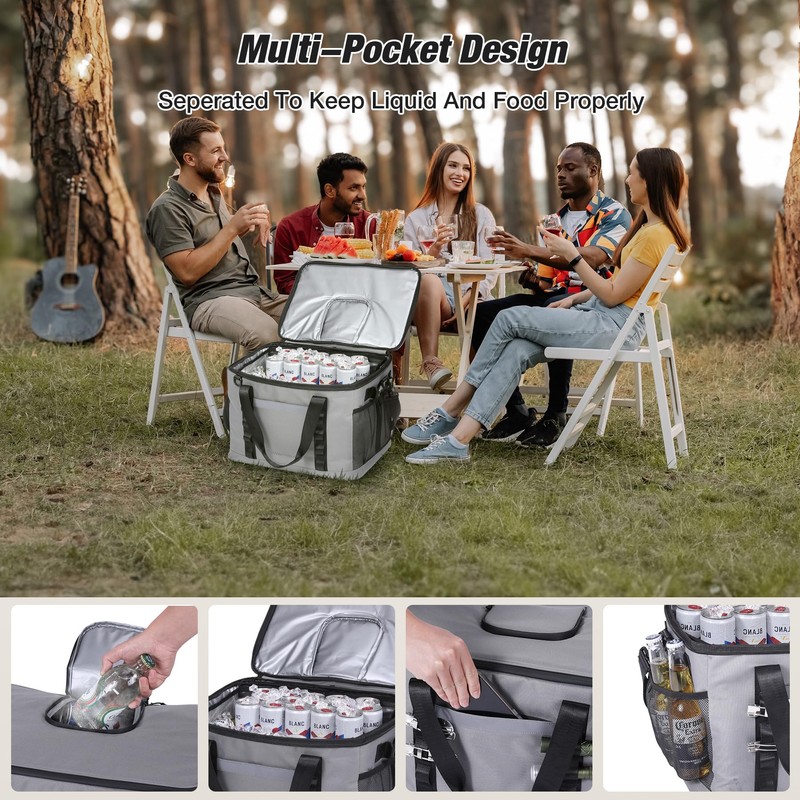 WARMOUNTS Insulated Cooler Bag 75 Cans, Soft Sided Portable Lunch
