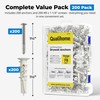 #8 Self Drilling Drywall Plastic Anchors with Screws - No