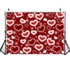LYCGS 7X5FT Red Heart Photo Backdrop 90s Backdrops for Photoshoot