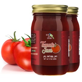 Green Jay Gourmet Tomato Jam - Tomato Ketchup Alternative - Premium Tomato Jelly - Sweet & Savory Tomato Spread & Jam Preserves - Vegan, Gluten Free Jam - 2 x 19 Ounces