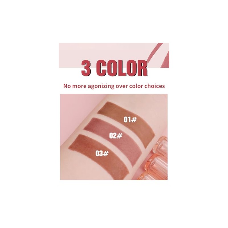Erinde Delineador de Labios Peel off, Pintalabios Mate Resistente al