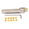 OSCARBIDE 1/2" Shank Nickel Plated Indexable Lathe Grooving Parting Holder